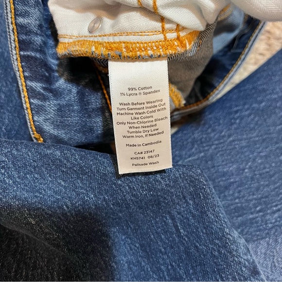 Talbots High Rise Relaxed Straight Jeans 2 Mom Jean Aesthetic Palisade Wash - Picture 9 of 12